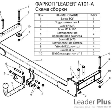 ТСУ для AUDI 100  A6 (седан  универсал) 90/12-97/3