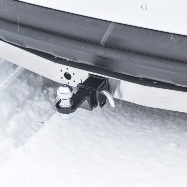 Фаркоп с накладкой из нерж. LEXUS NX с 2014 - съемный квадрат