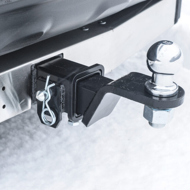 Фаркоп с накладкой из нерж. LEXUS NX с 2014 - съемный квадрат