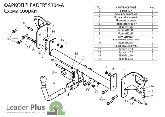 ТСУ для SUBARU  IMPREZA (ХЕТЧБЕК) G3 2007-2011