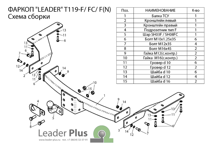 ТСУ для TOYOTA HIGHLANDER 2010-2013 (С НЕРЖАВЕЮЩЕЙ ПЛАСТИНОЙ)