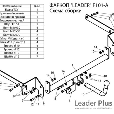 ТСУ для FORD FOCUS 2 3 (DA3 / DYB) (хетчбек) 2004 - 2011 / 2010 - …
