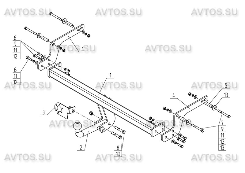 ТСУ RENAULT KAPTUR (4x4) (2016-)