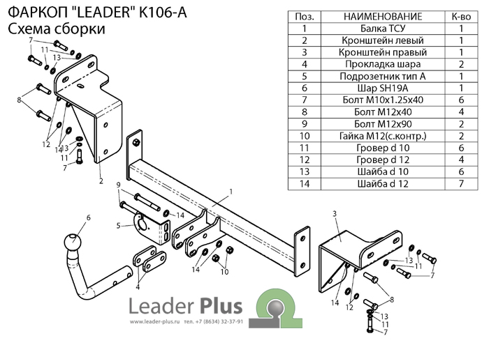 ТСУ для KIA CEED (ED) (универсал) 2007-2012