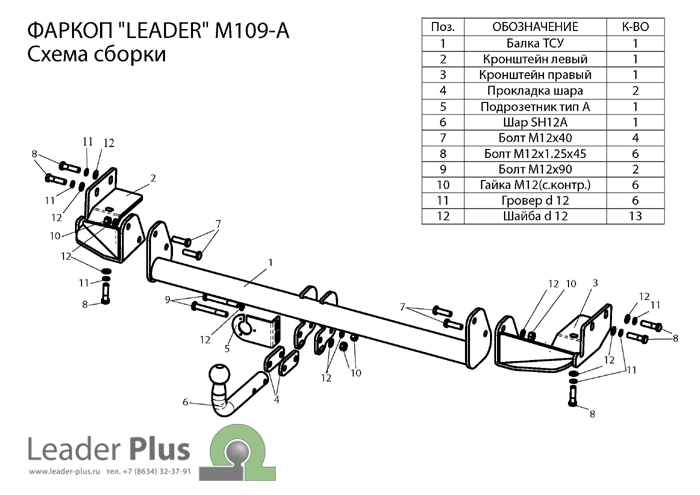 ТСУ для MITSUBISHI GRANDIS (NA4W) 2003-2011