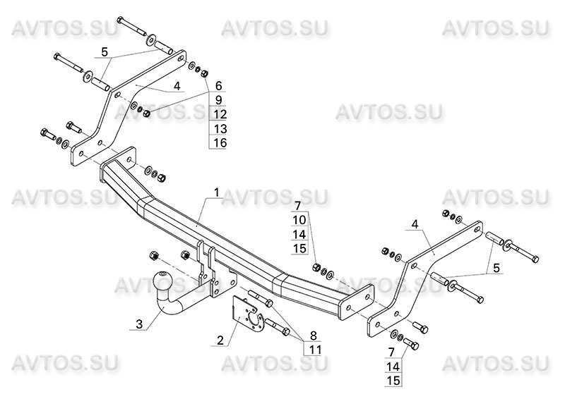ТСУ RENAULT SANDERO (2014-)